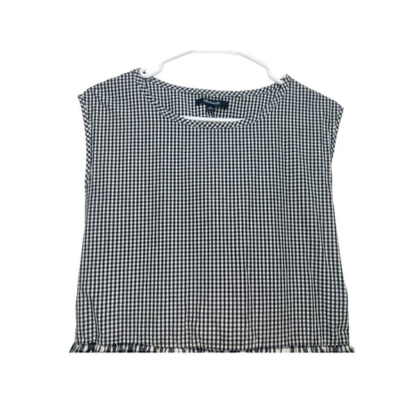 Madewell Gingham Gingham Poplin Dress Women XS Fit Flare Tie Back Preppy Classic - Picture 14 of 16